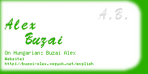 alex buzai business card